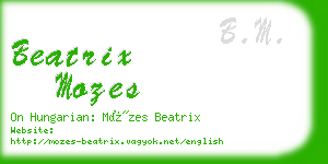 beatrix mozes business card