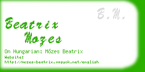 beatrix mozes business card